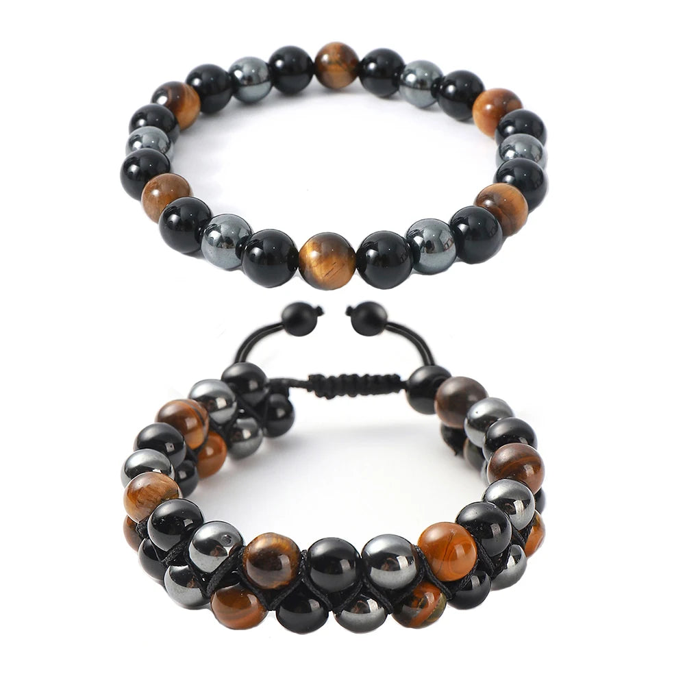 2023 New Arrival Tends Jewelry Trending Crystal Men's Natural Stone Tiger Eye Beads Bracelets for Women MegaBDM