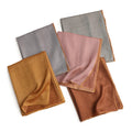Autumn Winter New Stock Pure Color Cashmere Scarf Poncho Double Sided Metal Satin Light Warm Shawl Ladies Large Square European