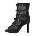 The Latest Fashion Beautiful Y006 Women's High Heel Satin+net Latin Dance Hall High Above the Ankle