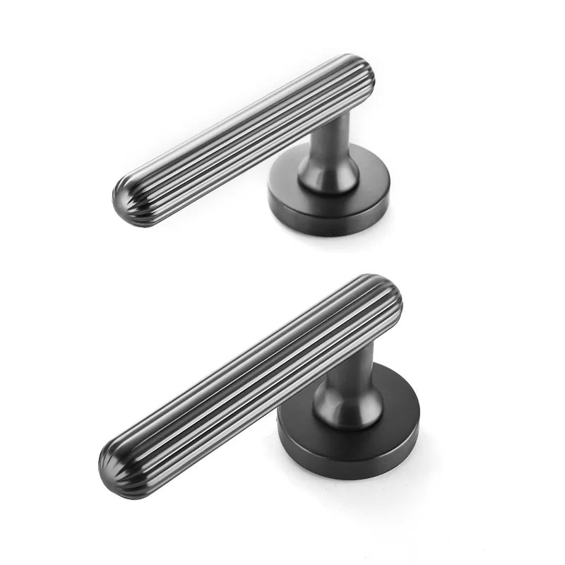 Modern Interior Bedroom Bathroom Double Wood Door Lever Set Dummy Handle Knob Knurled Brass Dummy Lock for Hotel Furniture
