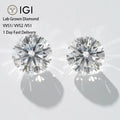 IGI Certificated 0.3ct-1ct Round Cut Wholesale Lab Created Diamond HPHT CVD Lab Grown Diamond
