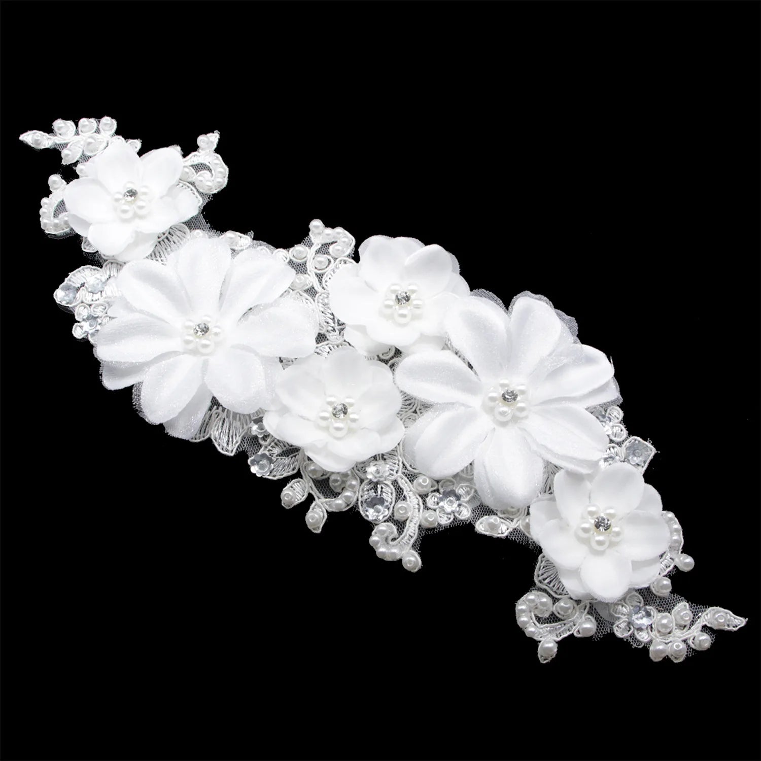 MLTS037 Fashion White Flower Bridal Headband Wedding Hair Accessories Wholesale