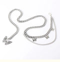 Fashion Ladies Electroplated Metal butterfly Belt Trendy Decorative Waist Chain