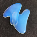 Real Natural Massage Stone Heart Guasha Scraping Board Opalite Gua Sha Tools