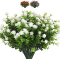 Artificial Eucalyptus Flowers UV Resistant Boxwood Shrubs Plastic Greenery Artificial Plants and Flowers for Outdoor Decor