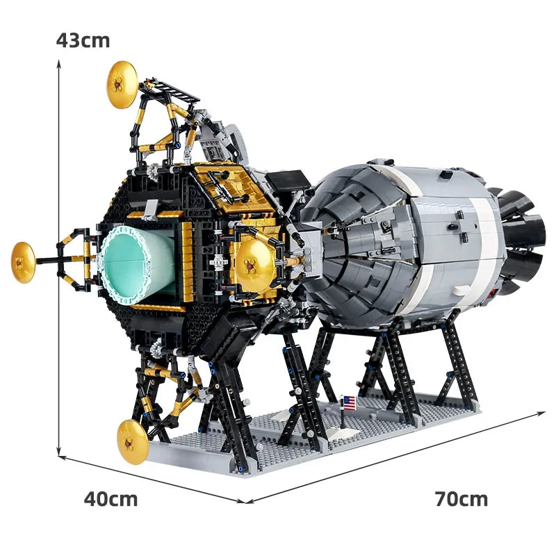 Mould King 21006 Toy Bricks Apollo Spacecraft Building Model Star Destroyer MOC-26457 Saturn V Spacecraft Building Block for Kid