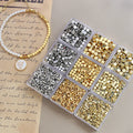 Wholesale 2mm 3mm 4mm Gold Plated Square Beaded Cut Faced Brass Beads for DIY Bracelet Necklace Jewelry Making
