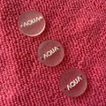 Circle logo Transparent Rubber Tags With Sewing Holes3D Convex logo PVC Rubber Label for Sport Wear