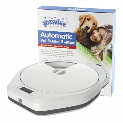 OEM Smart Automatic Feeder Battery Pet Slow Eating Bowl Intelligent Timer Function 5 Meals Dog Cat Food Feeder