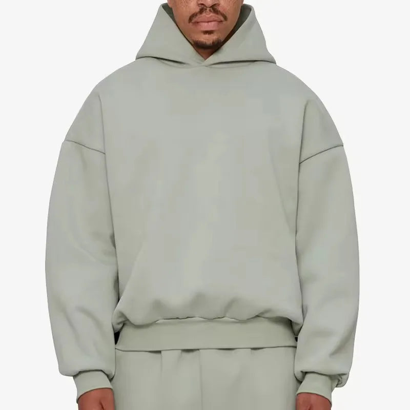 Cotton Boxy Oversized Custom French Terry Hoodies Heavyweight 500Gsm Hoodie Manufacturer Baggy Essentials Cropped Hoodie Men's