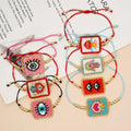 Go2boho New in Fashion Miyuki Beaded Handmade Charm Bracelets Women Evil Eyes Hamsa Fatima Hand Love Heart Pattern Boho Jewelry