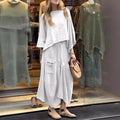 S-5XL Linen Thin Long Sleeved Tops Wholesale Pure Color Women's Suits Custom logo Loose Long Skirts Factory Directly