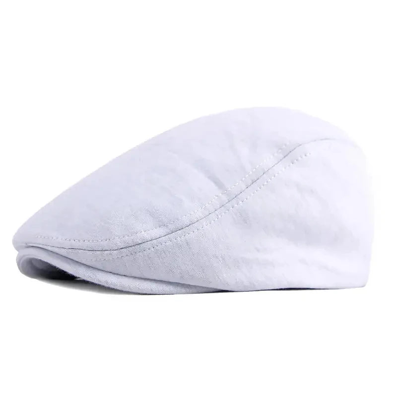 Men's Beret Male Retro Solid Caps Hat for Women Summer Sun Protection Shading Elasticity Gorras