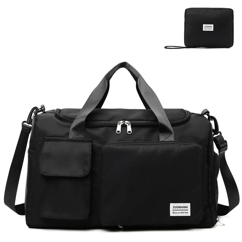 Custom Folding Travel Bags Leisure Duffle Bag for Women Shoulder Fitness Sports Crossbody Men's Luggage Bag