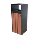 20 Gallon 30 Gallon 32 Gallon Custom Outdoor Rectangular Trash Bin Wood Waste Baskets Heavy Duty Wpc Street Garbage Can for Park