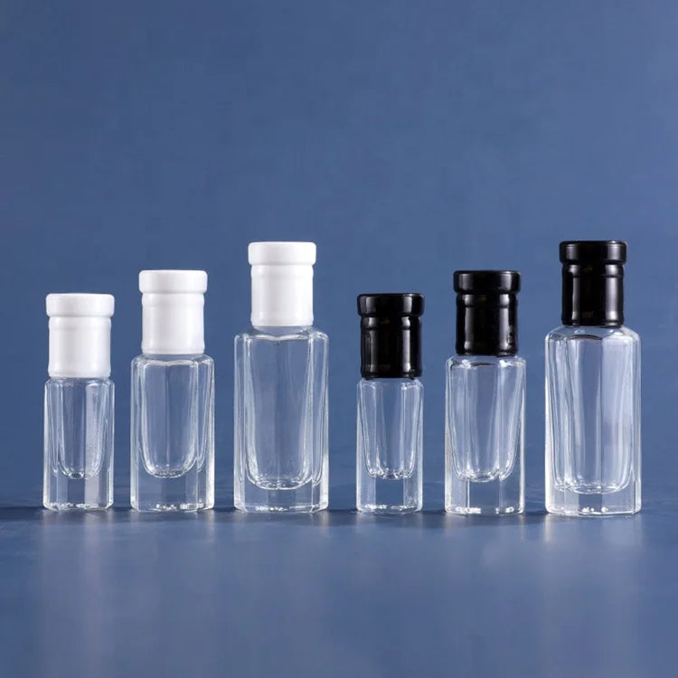 Wholesale Empty 3ml 6ml 12ml Mini Small Royal Beautiful Fancy Perfume Oil Oud Attar Clear Glass Roll on Bottle for Sale
