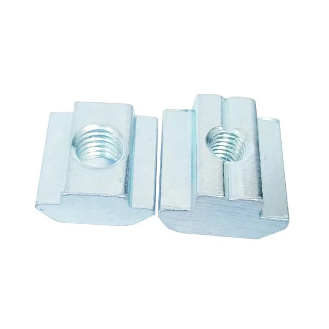 Galvanized M4/M5/M6/M8 Slide-in T Slot Nuts Zinc Plated Finish for 10 Slot 45x45 Aluminum Profile
