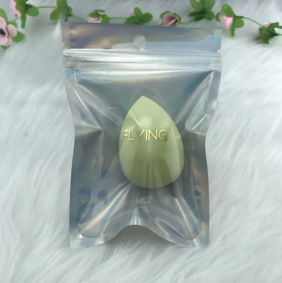 FLY Super Soft Private Label Makeup Sponge Beauty Cosmetic Foundation Blender in Latex-Free Container Single Color Series