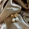 Aimgal Vintage Natural Baroque Pearl Drop Earrings S925 Silver Ear Pin 14K Gold-Plated Brass Fine Jewelry Wholesale