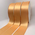 PANO Factory Fabric Silk on Sale 2 Inch 50mm Polyester Woven Edge Gold Color Double Face Satin Ribbon