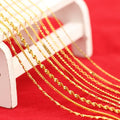 Classic Wave Twisted Curb Snake Bead Box Bean O Link Chain 24k Gold Copper Women Necklace Jewelry Wholesale