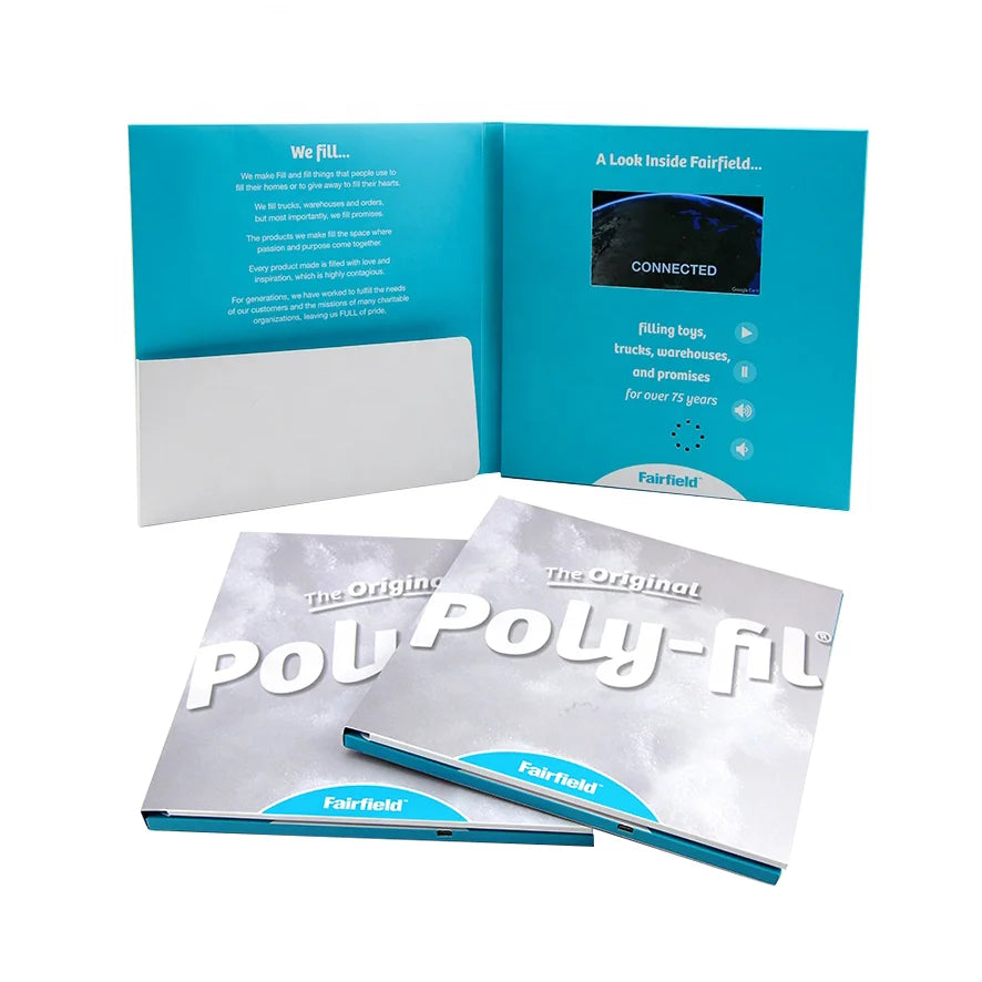 Good Price of Customised logo Style 5 Inch Business Book Greeting Digital Gift Marketing Thank You Card Video Brochure