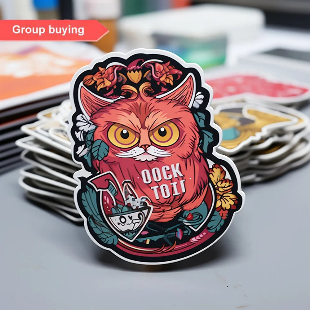 Wholesale Crystalcode Holographic Stickers Die Cut PVC Adhesive Vinyl Labels for Kids Room Custom Nail Kiss Skin Care Perfume