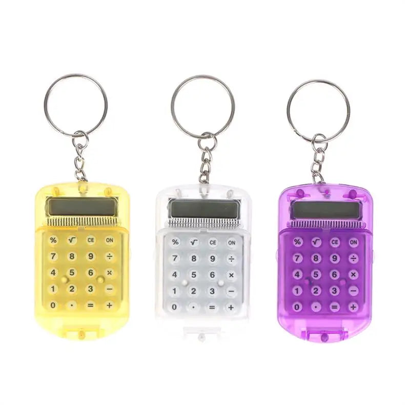 Translucent Keychain Calculator Mini Student  Plastic Personalized Key Chain Pendant