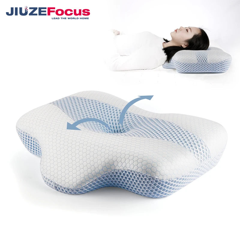 Cervical Memory Foam Contour Pillows for Neck and Shoulder Pain Ergonomic Orthopedic Sleeping Neck Contoured Support Pillow