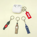 Trendy British Keychain Cute PVC Union Jack and Red Bus Keyring for Travel Lovers and Promotional Business Gifts