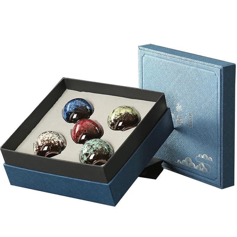 110ML Wholesale Japanese Style Pottery Saudi Arabia Ceramics Kung Fu Tea Water Coffee Cup Set with Gift Box