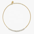 LOZRUNVE 925 Sterling Silver Cubic Zirconia Tennis Anklet for Women 18k Gold Plated