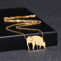 Personalized Engrave Elephant Pendant Necklaces With Name Charm Cute Jewelry Gift for Necklace Women