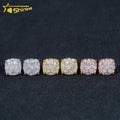 Pass Diamond Tester Moissanite Stud Earring Fine Jewelry Gold Plated 925 Sterling Silver Iced Out VVS Moissanite Earrings