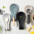 Multicolor Thickened Insulation Silicone Spoon Pad Round Household Kitchenware with Convenient Holder Spatula for Spoons