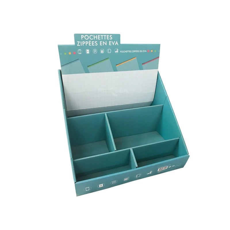 Wholesale Cardboard Countertop Wallet Display Zipper Display Stand High Quality Multilayer Display Custom Design