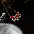 LUXURY Designer Elegant S925 Red Turquoise Pendant Necklace