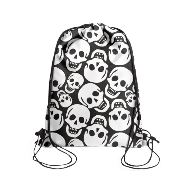 Wholesale Custom Printed Reusable Drawstring Bag Waterproof Polyester Personalized Backpack for Gym Fitness Outdoor Travel Sport