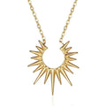 Statement Minimalist Jewelry Lin Shaped Stud Dainty 18K Gold Plated Stainless Steel Sun Line Earrings Necklace