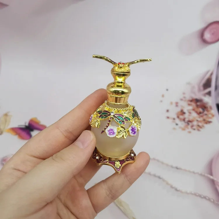 15ml Arabian Luxury Middle East Dubai Perfume Oil Bottles Glass Surface Handing Wholesale Luxury Refillable Perfume Bottle