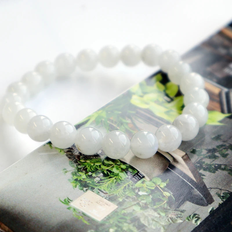 8mm Beads Natural  Moonstone Stone Bracelet Chakra Stones Stretchy Bracelet Crystal Quartz Women Gifts