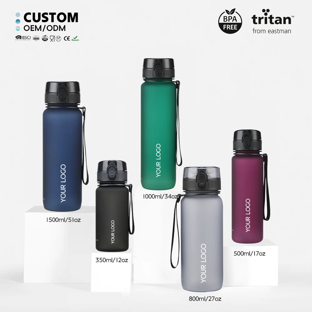 Leakproof Minimalist Sports Water Bottle Custom Logo Hot Water Safe Portable for Students & Outdoor Shockproof & Wear Resistant