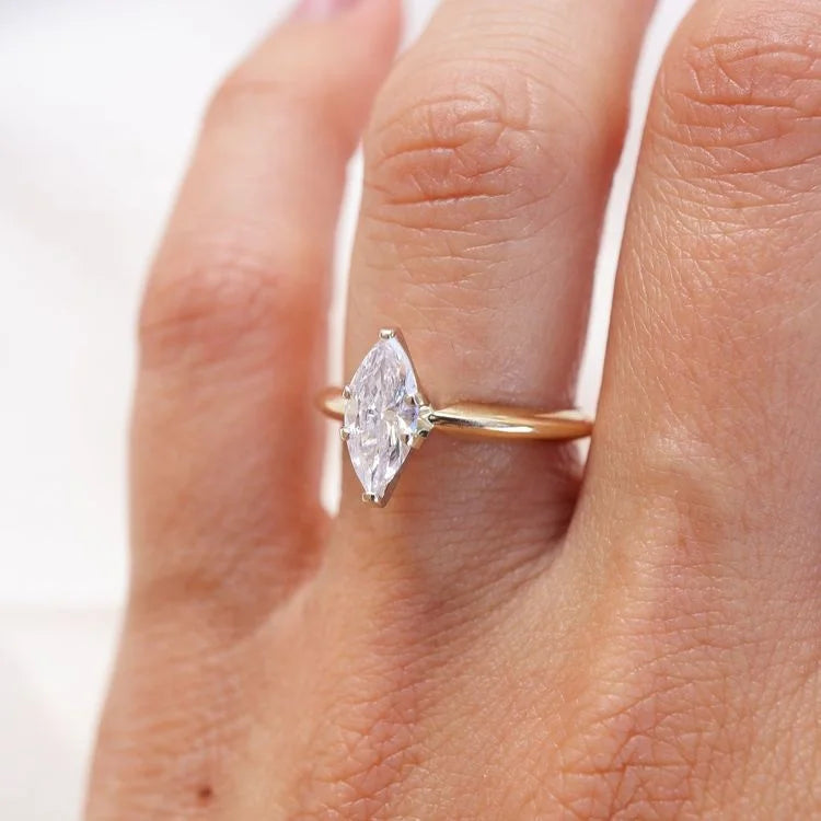 Craftsmanship Micro Pave  IGI Certified 2.00Ct Marquise Cut Center Stone Halo Diamond Engagement Wedding Mother Gift Ring