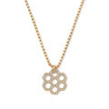For Trendy Charming Jewelry for Girls 18k Gold Plated 925 Silver Zircon Honeycomb Pendant Necklace for Wedding & Party