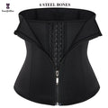 Plus Size Soft Breathable Waist Cinchers Women's 3 Hook Adjustable Slimming Corset Belt Underbust Body 6 Steel Bones Front
