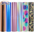 Cut Glitter Rainbow Hologram Reflective Vinilo Textil Heat Transfer Vinyl Iron on Vinyl Pu Golden Film High Density Htv Flex MegaBDM