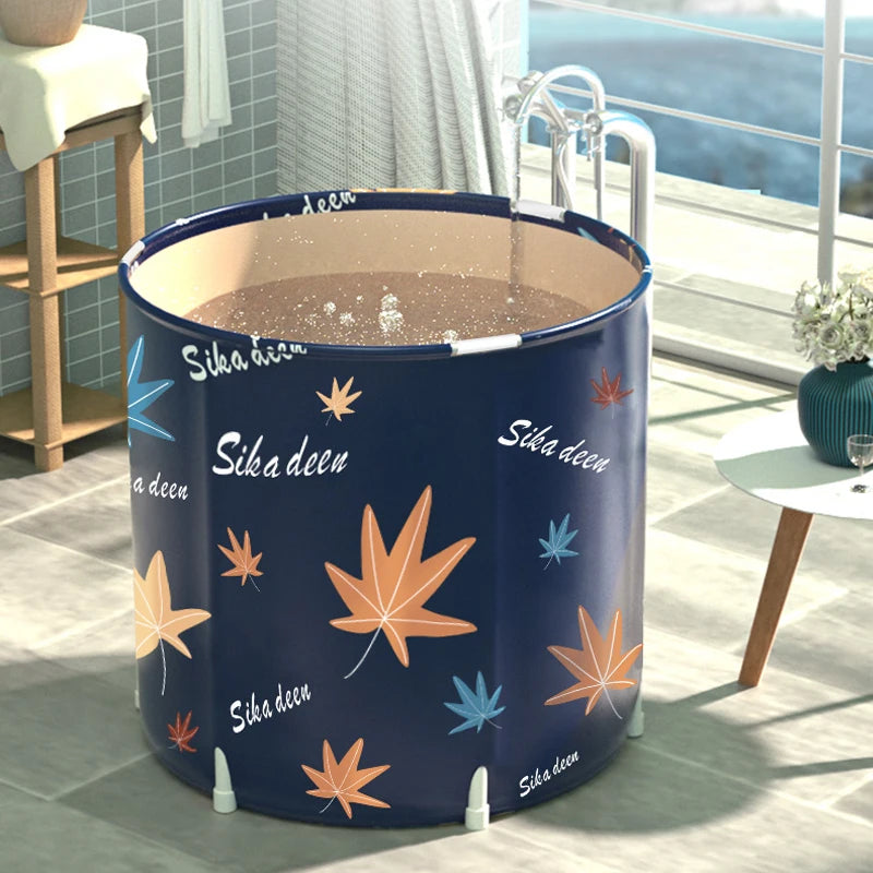 Small Bathroom Travel Camping Soaking Tub Adult Portable Folding Bathtub