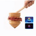 Wooden Spin Tops Wood Spinning Trompos Exercise Decompression Gyroscope Decompression Toys Fitness Toys Outdoor Games