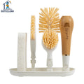 Factory's New 4-in-1 Kitchen Cutlery Cleaning Brush Long Handle Brush Natural Kitchen Brush