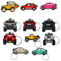 Factory Price Custom Car Pattern Keychain Soft Rubber Car Key Holder for Personalized Gifts